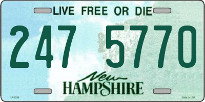 NH license plate 2475770