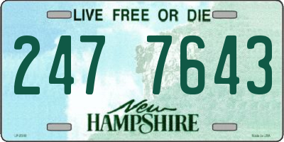 NH license plate 2477643