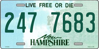 NH license plate 2477683
