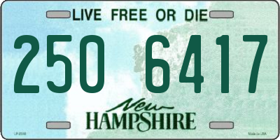 NH license plate 2506417