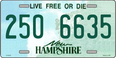 NH license plate 2506635