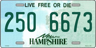 NH license plate 2506673