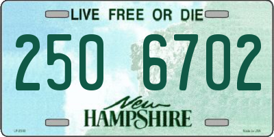 NH license plate 2506702