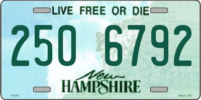 NH license plate 2506792
