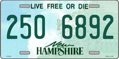 NH license plate 2506892