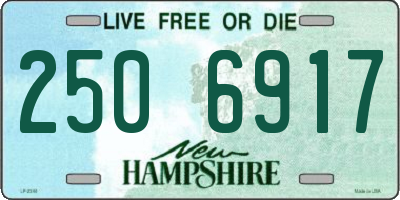 NH license plate 2506917