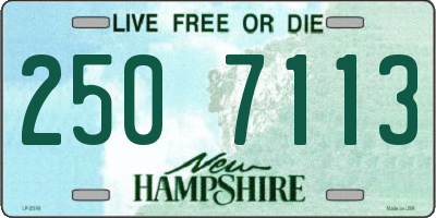 NH license plate 2507113