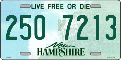 NH license plate 2507213