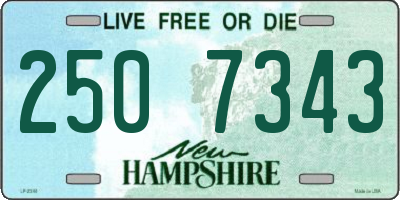 NH license plate 2507343