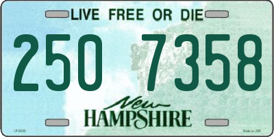 NH license plate 2507358