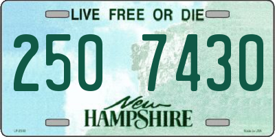 NH license plate 2507430