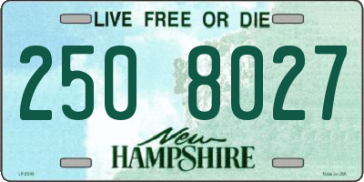 NH license plate 2508027