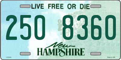 NH license plate 2508360