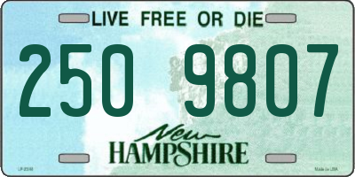 NH license plate 2509807