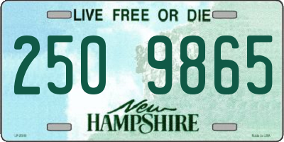 NH license plate 2509865