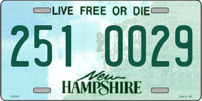 NH license plate 2510029