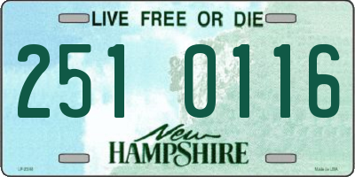 NH license plate 2510116