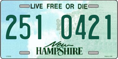 NH license plate 2510421