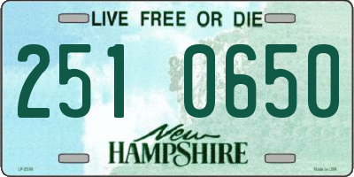 NH license plate 2510650