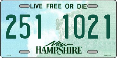 NH license plate 2511021