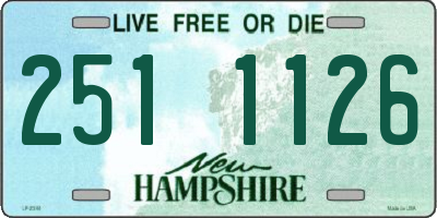 NH license plate 2511126
