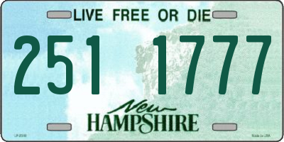 NH license plate 2511777