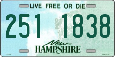 NH license plate 2511838