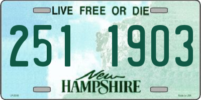 NH license plate 2511903