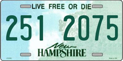 NH license plate 2512075