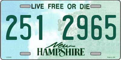 NH license plate 2512965