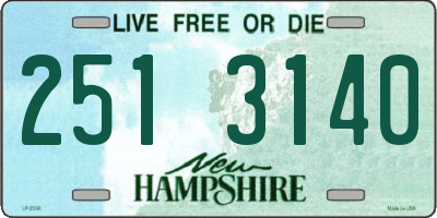 NH license plate 2513140