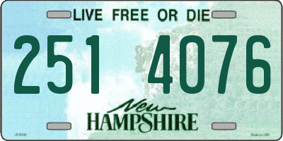 NH license plate 2514076