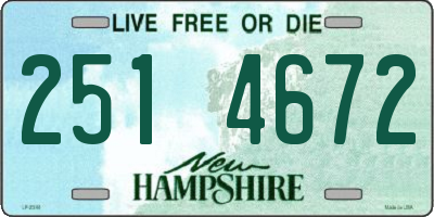 NH license plate 2514672