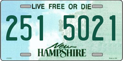 NH license plate 2515021