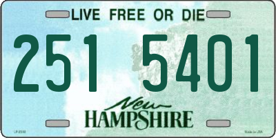 NH license plate 2515401