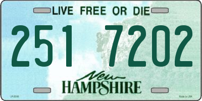 NH license plate 2517202