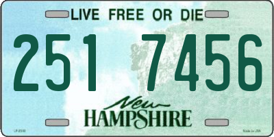 NH license plate 2517456