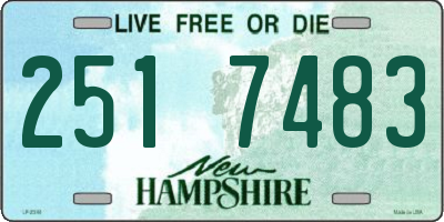NH license plate 2517483