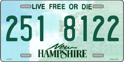 NH license plate 2518122