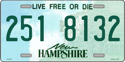 NH license plate 2518132