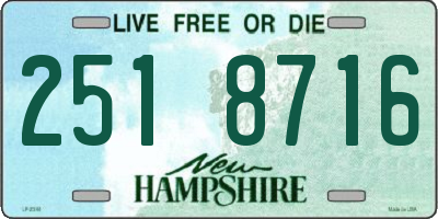 NH license plate 2518716