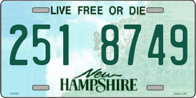 NH license plate 2518749