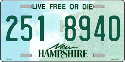 NH license plate 2518940