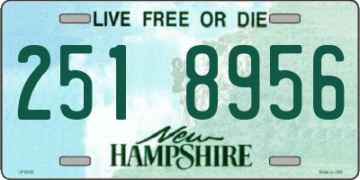 NH license plate 2518956