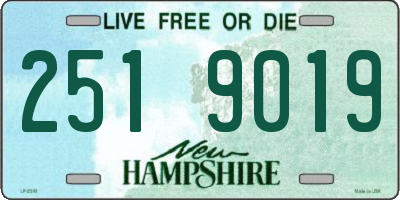 NH license plate 2519019