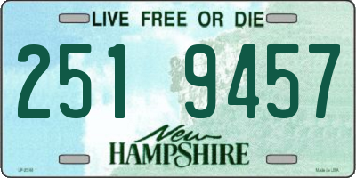 NH license plate 2519457