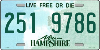 NH license plate 2519786