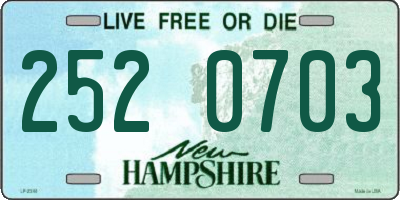 NH license plate 2520703