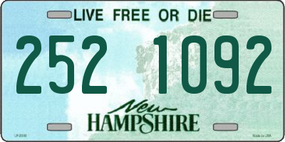 NH license plate 2521092
