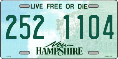 NH license plate 2521104